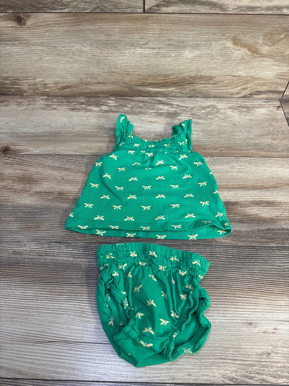 Carter's 2pc Butterfly Tank Top & Bloomers Set Green sz 3m