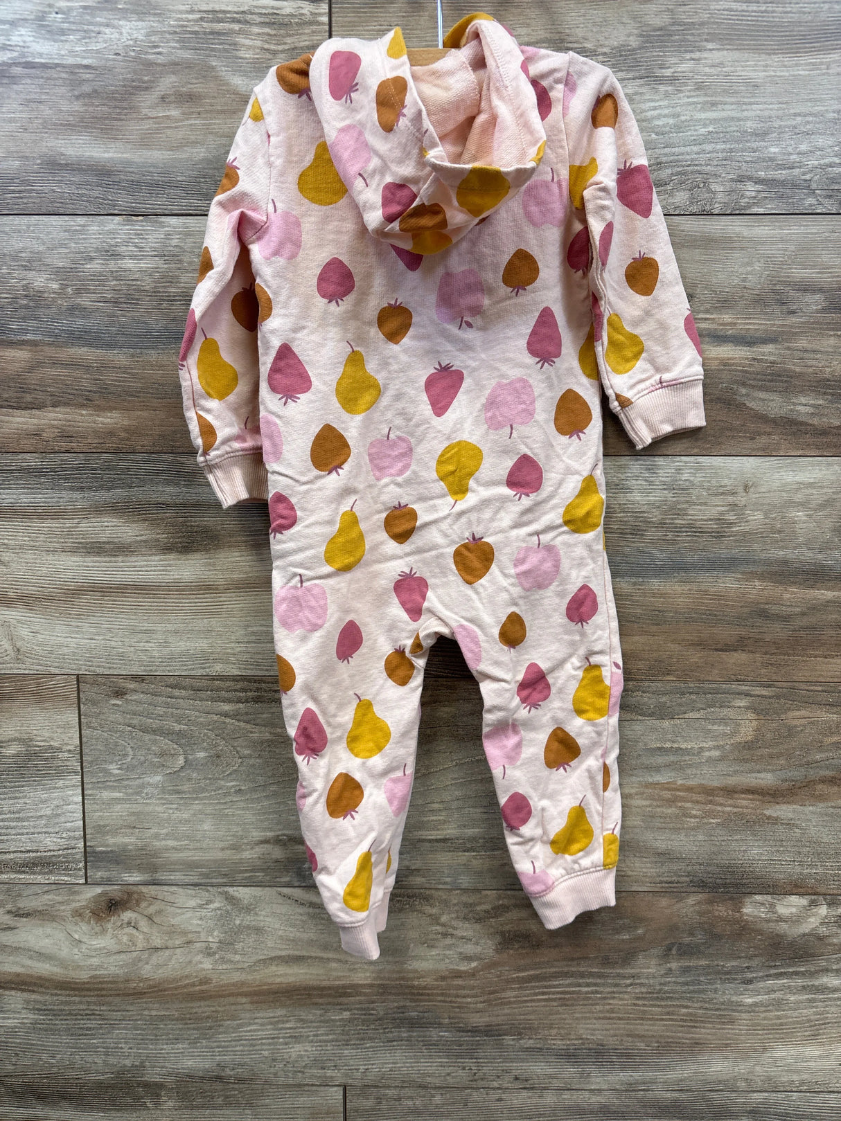 Carter's Fruit Print Hooded Coverall Pink sz 24m