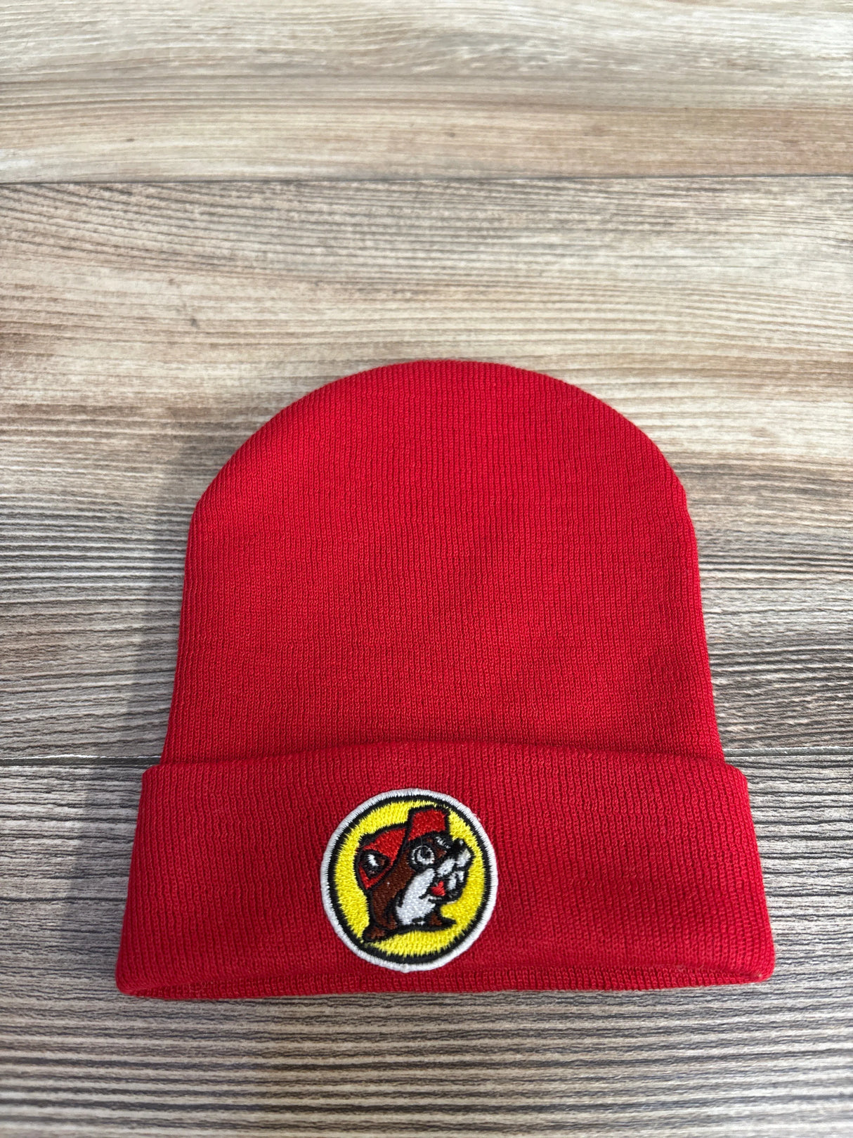 Creative Knitwear Buc-ee's Foldover Beanie Red sz NB