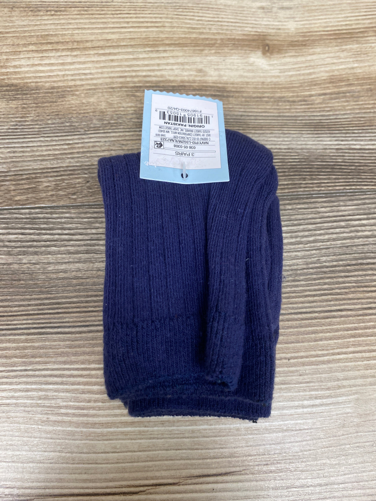 NEW Cat & Jack Crew Socks 3pk Navy sz Small 5.5-8.5c