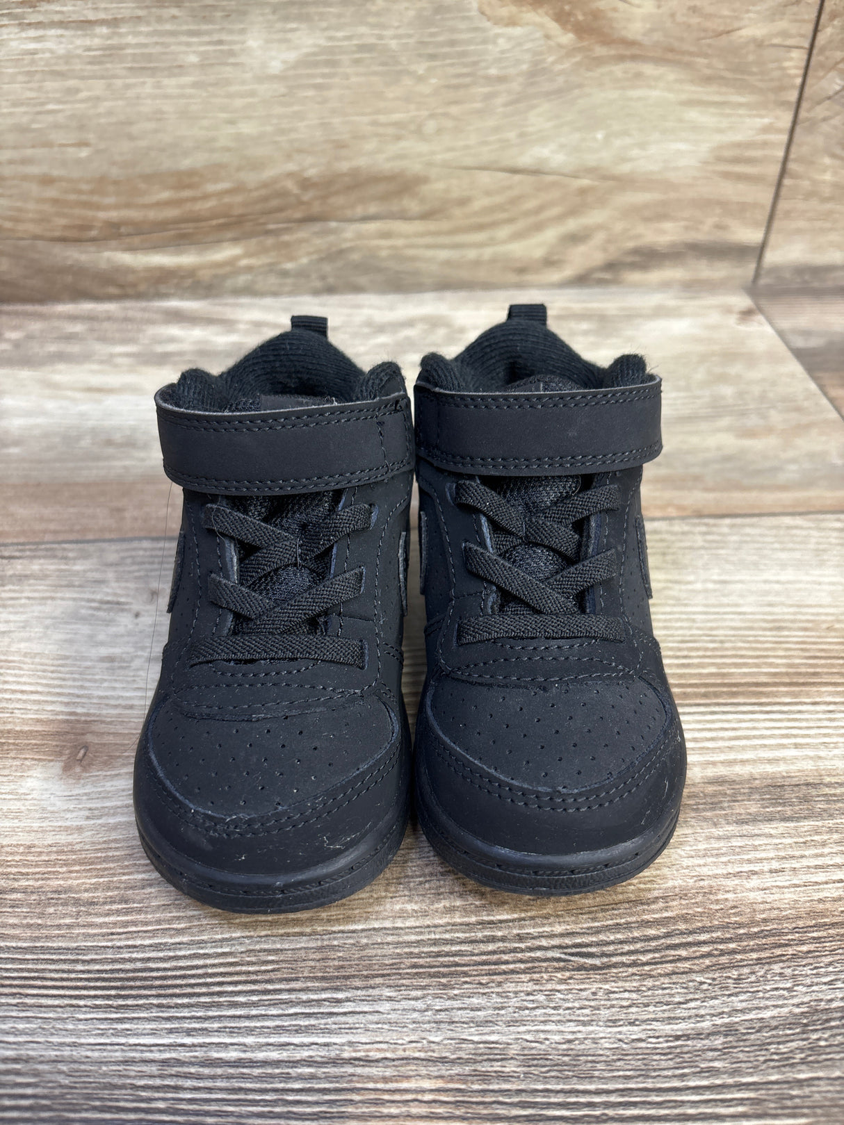 Nike Court Borough Mid TD 'Triple Black' Sneakers sz 6c