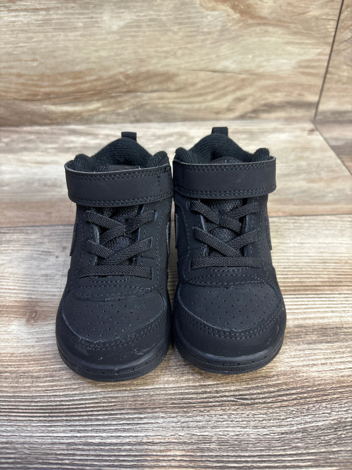 Nike Court Borough Mid TD 'Triple Black' Sneakers sz 6c
