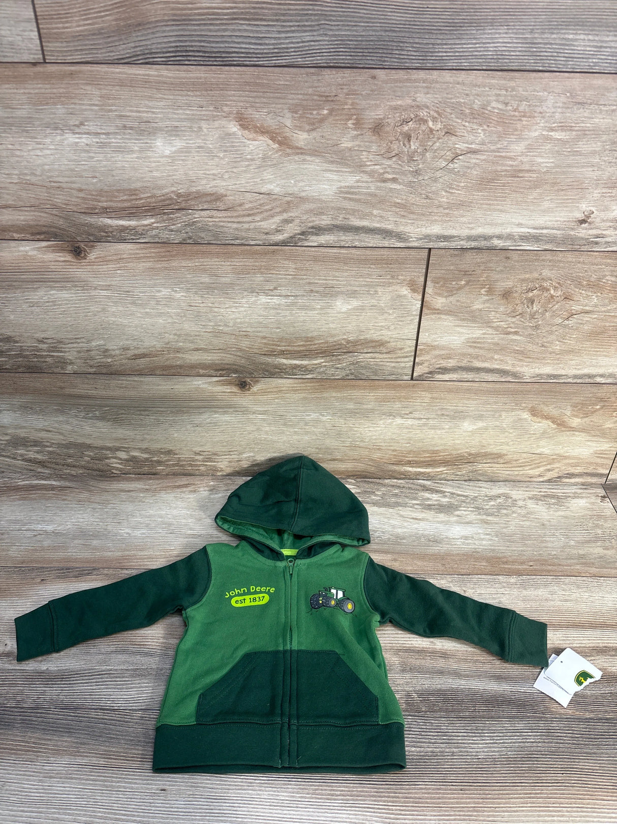 NEW John Deere Full-Zip Hoodie Green sz 6/9m