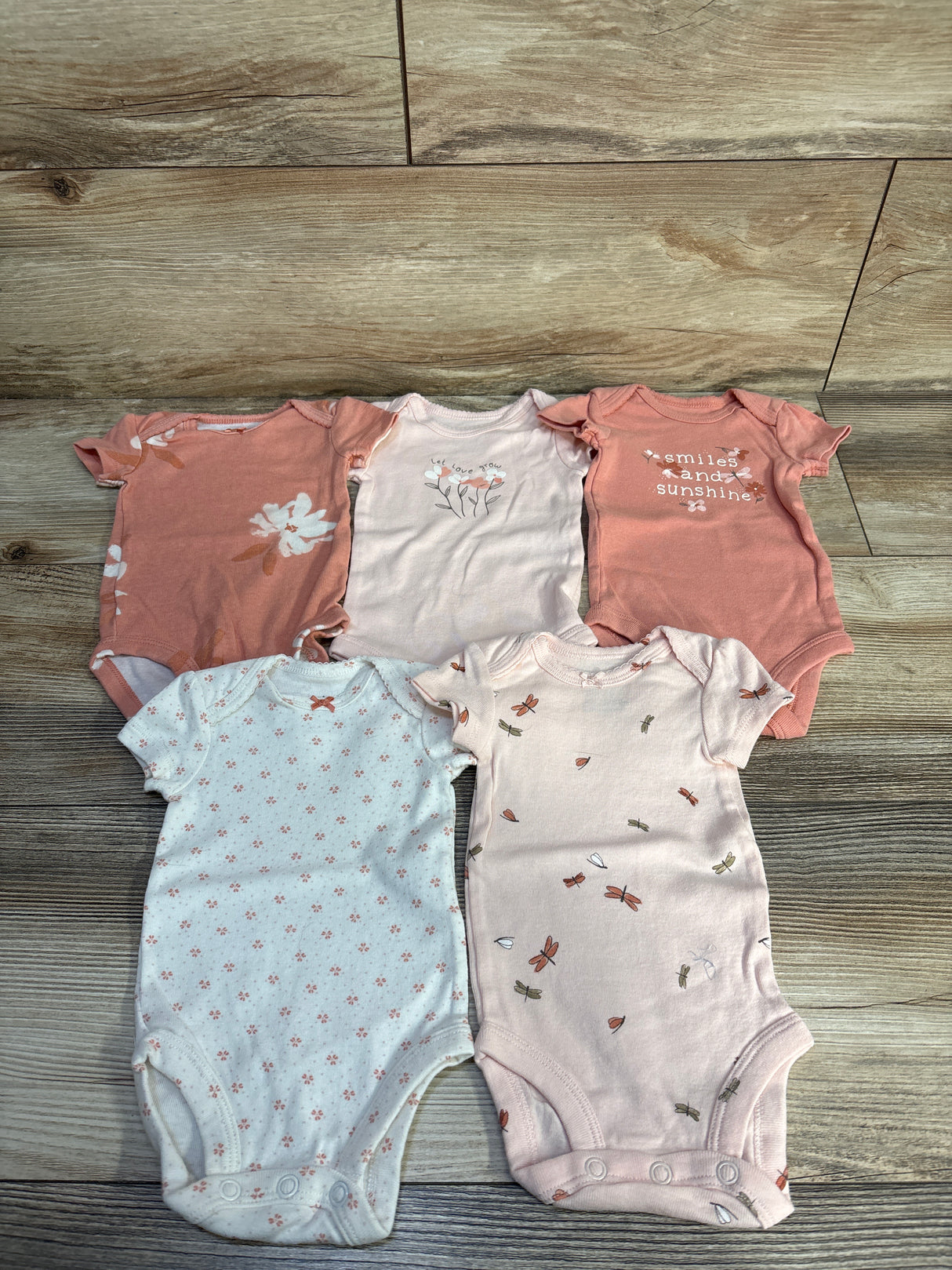 Carter's 5pk Bodysuits Pink sz Newborn