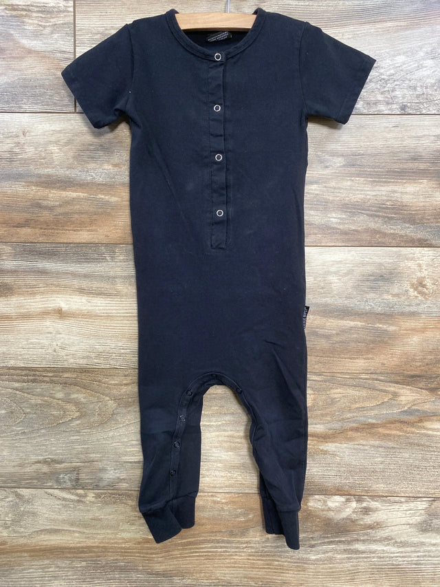 Little Bipsy Classic Snap Up Cotton Romper Black sz 2-3T - Me n Mommy To Be