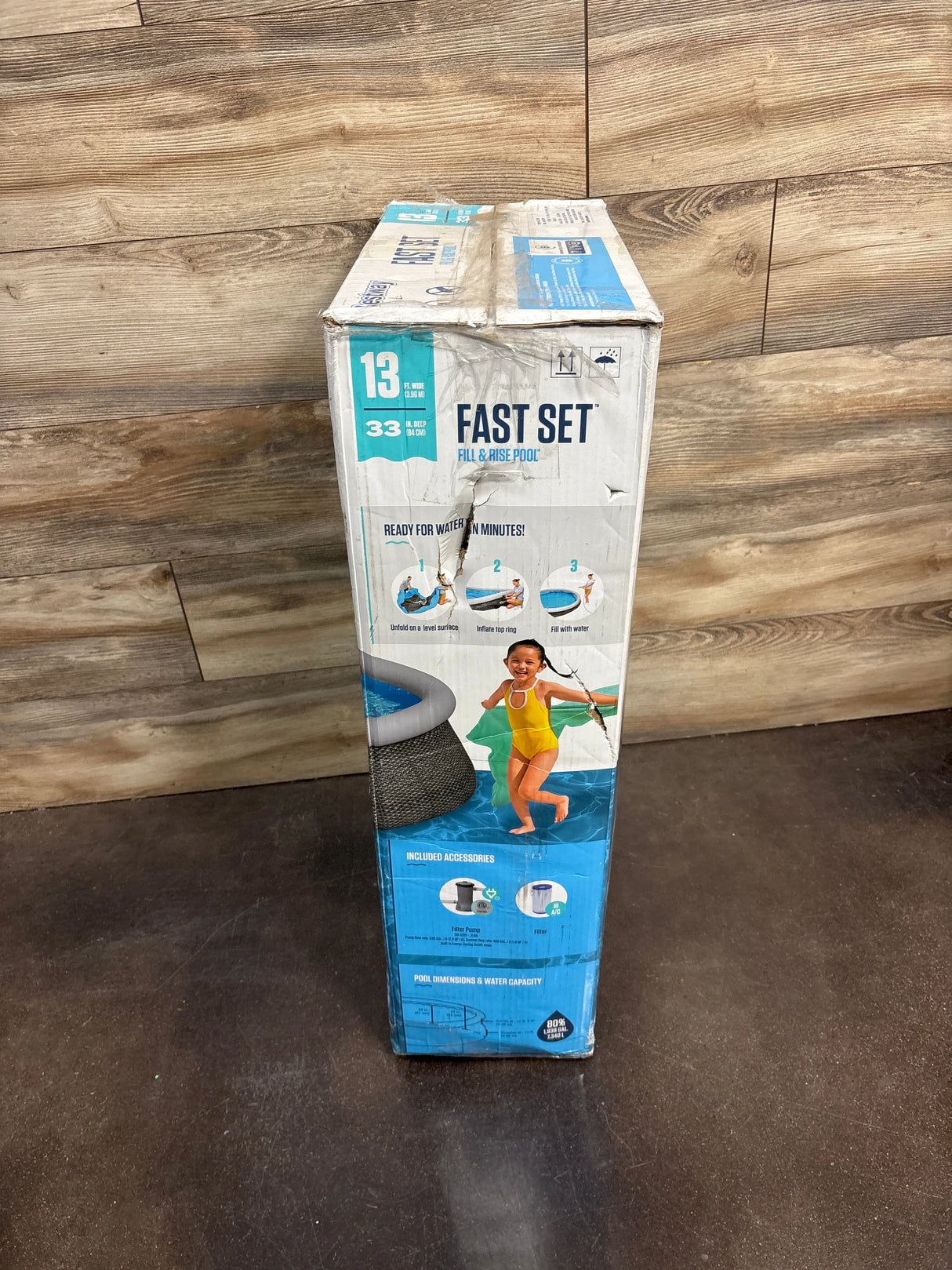 NEW Bestway Fast Set PVC 13' Above Ground Round Inflatable Swimming Pool Set - Me n Mommy To Be