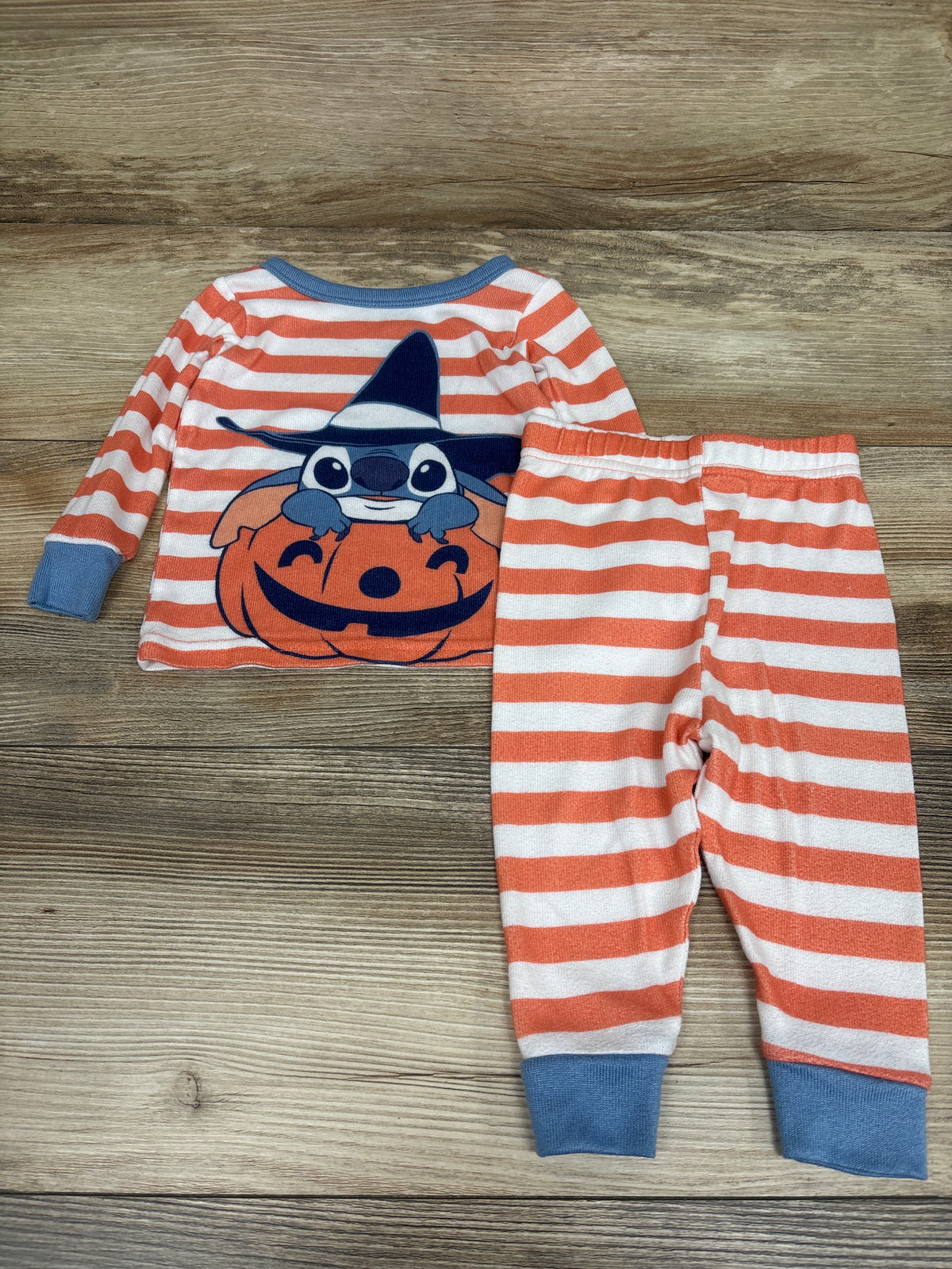 Disney Stitch 2pc Halloween Pajama Set Orange sz 12m
