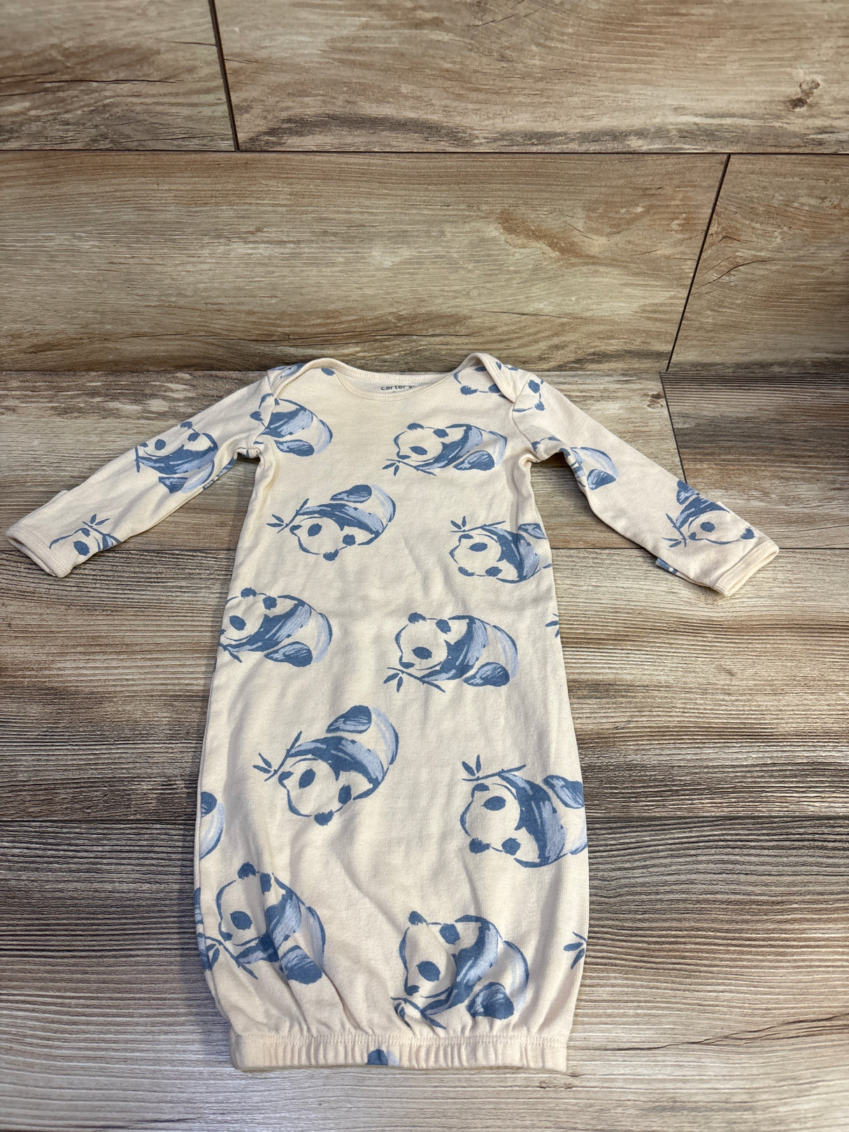 Carter's Panda Print Sleep Gown Ivory sz 3m