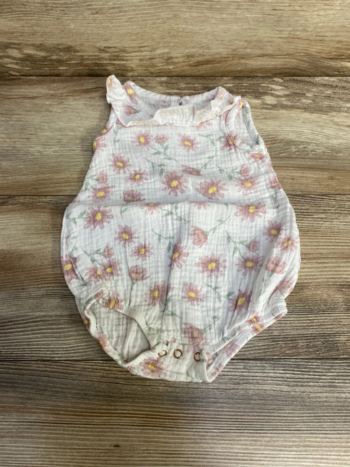 Tahari Baby Floral Bubble Romper White sz 3-6m - Me n Mommy To Be