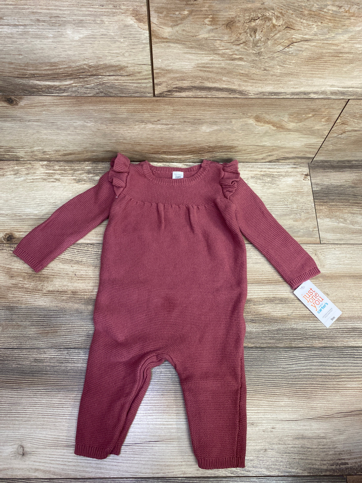 NEW Just One You Ruffled Knit Coverall Mauve sz 9m