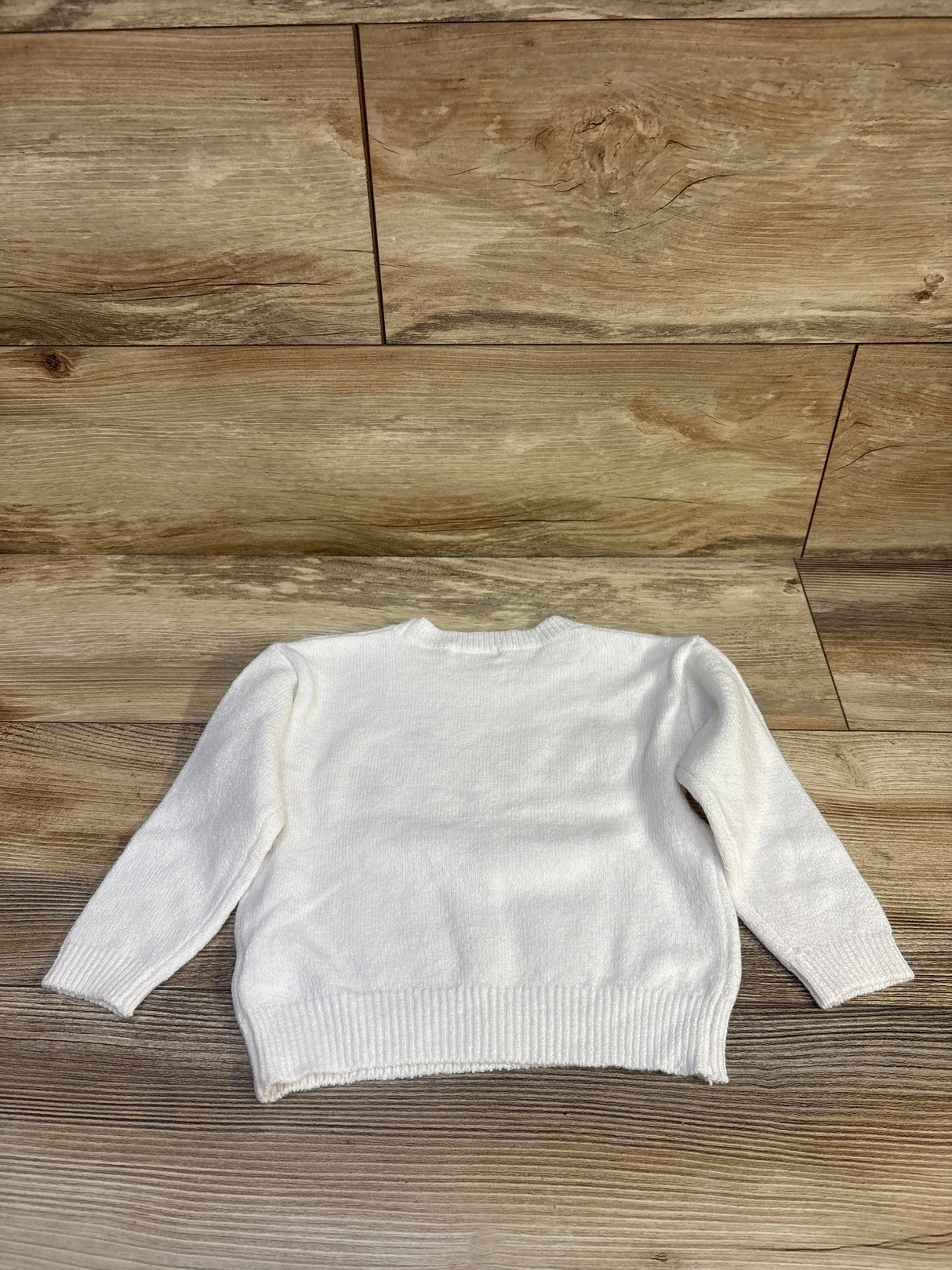 Cat & Jack Reindeer Pullover Sweater White sz 2T