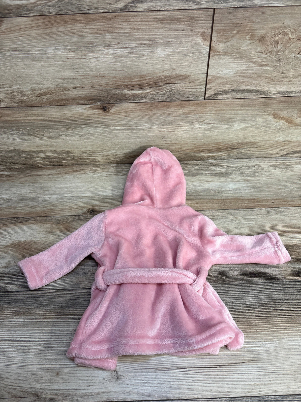Plush Bear Hood Robe Pink sz 0-9m