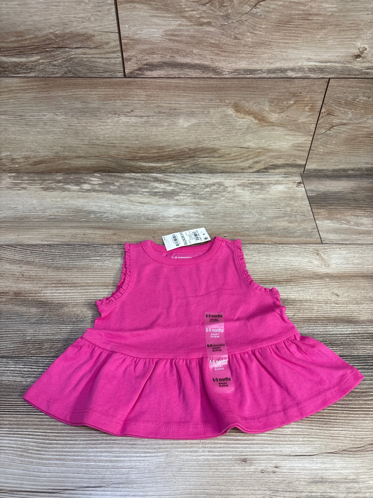NEW First Impressions Peplum Tank Top Pink sz 6-9m
