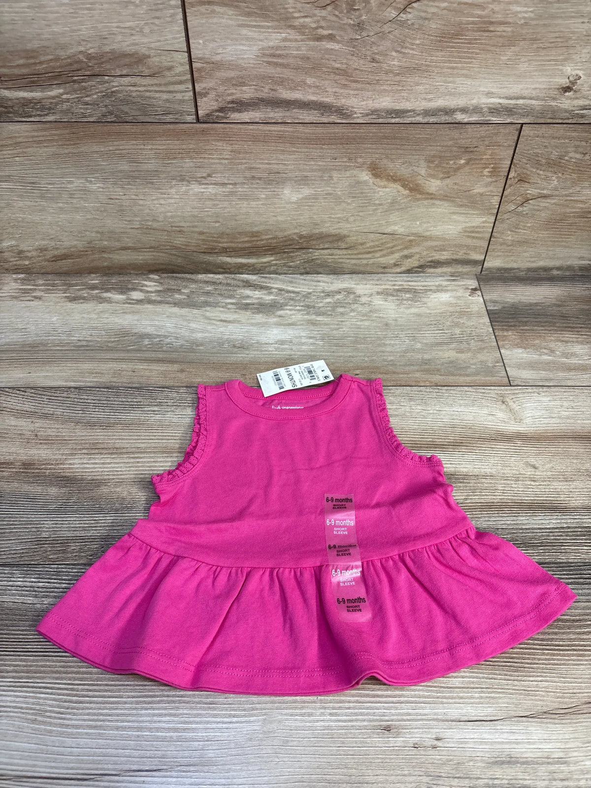 NEW First Impressions Peplum Tank Top Pink sz 6-9m