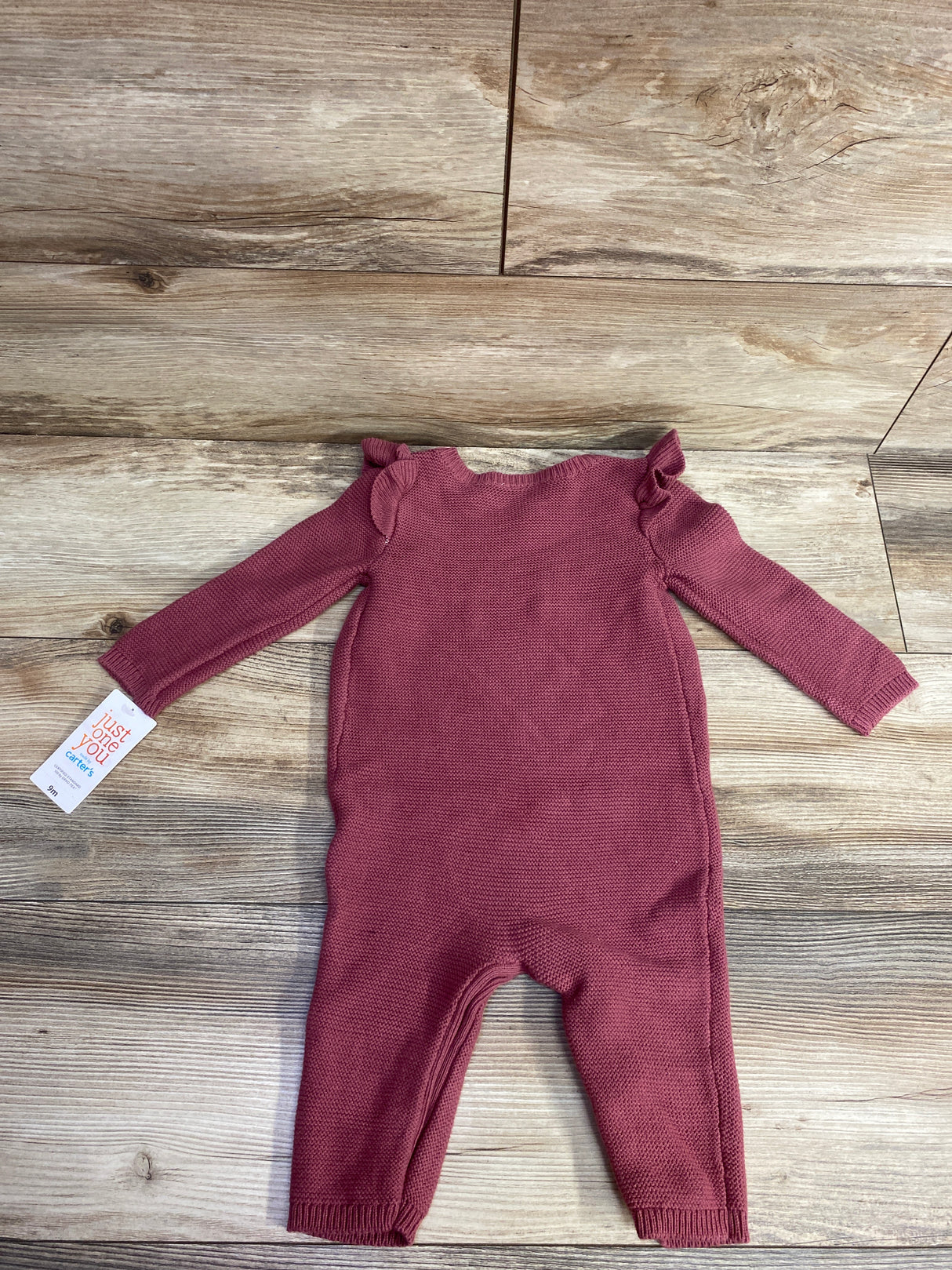 NEW Just One You Ruffled Knit Coverall Mauve sz 9m