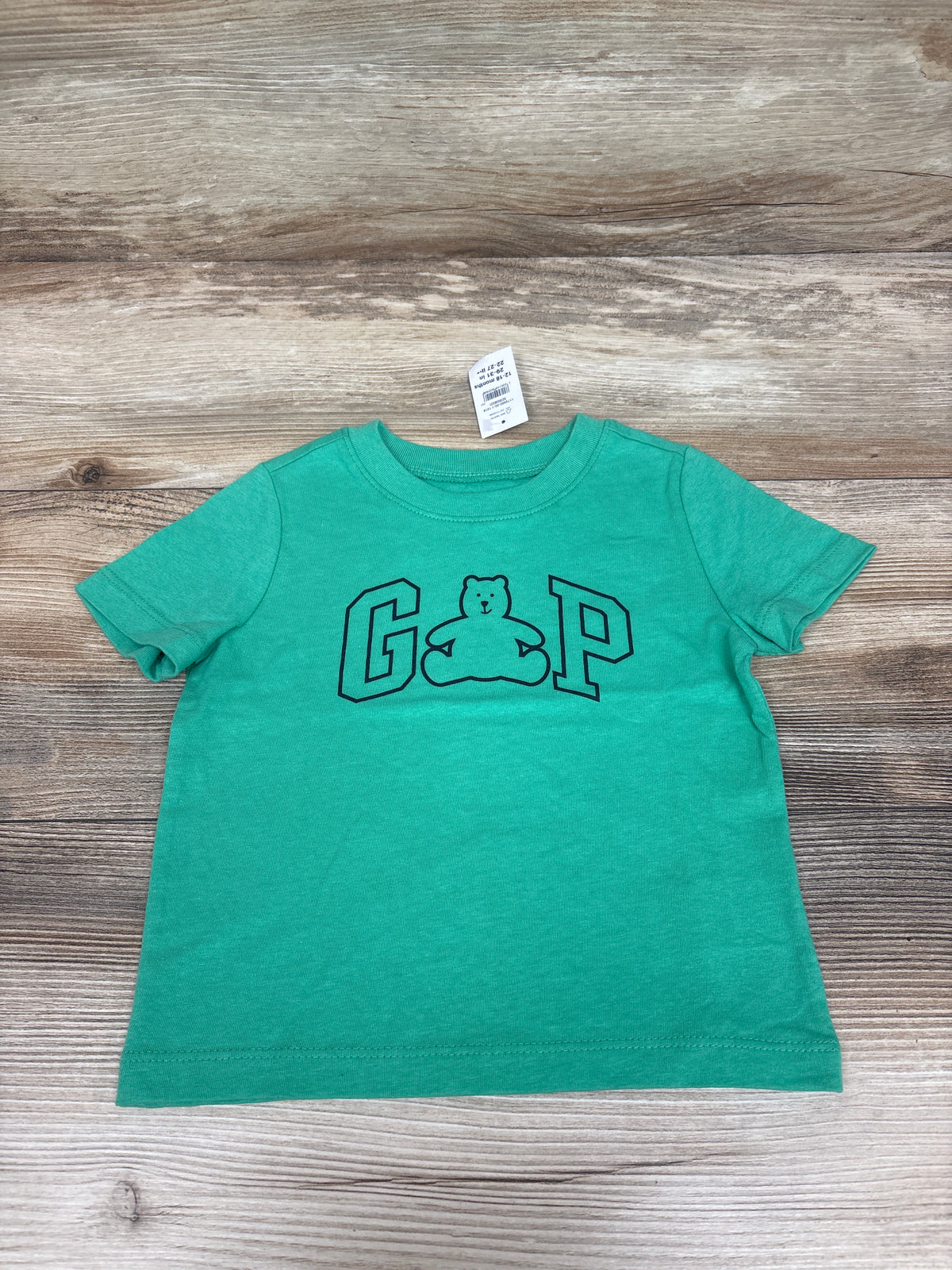 NEW Baby Gap Logo Shirt Green sz 12-18m