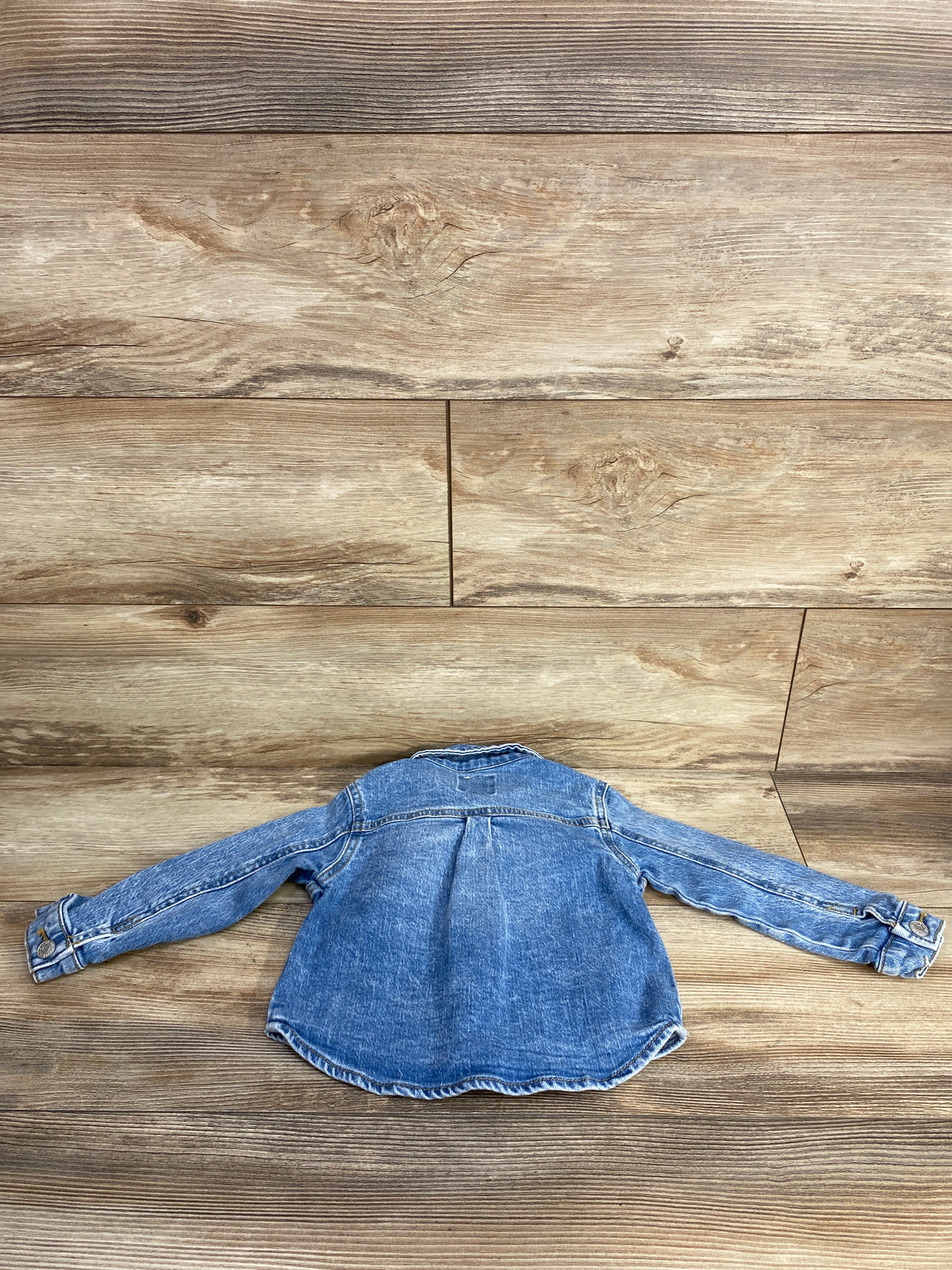 Cat & Jack Daisy Embroidered Denim Jacket Blue sz 2T