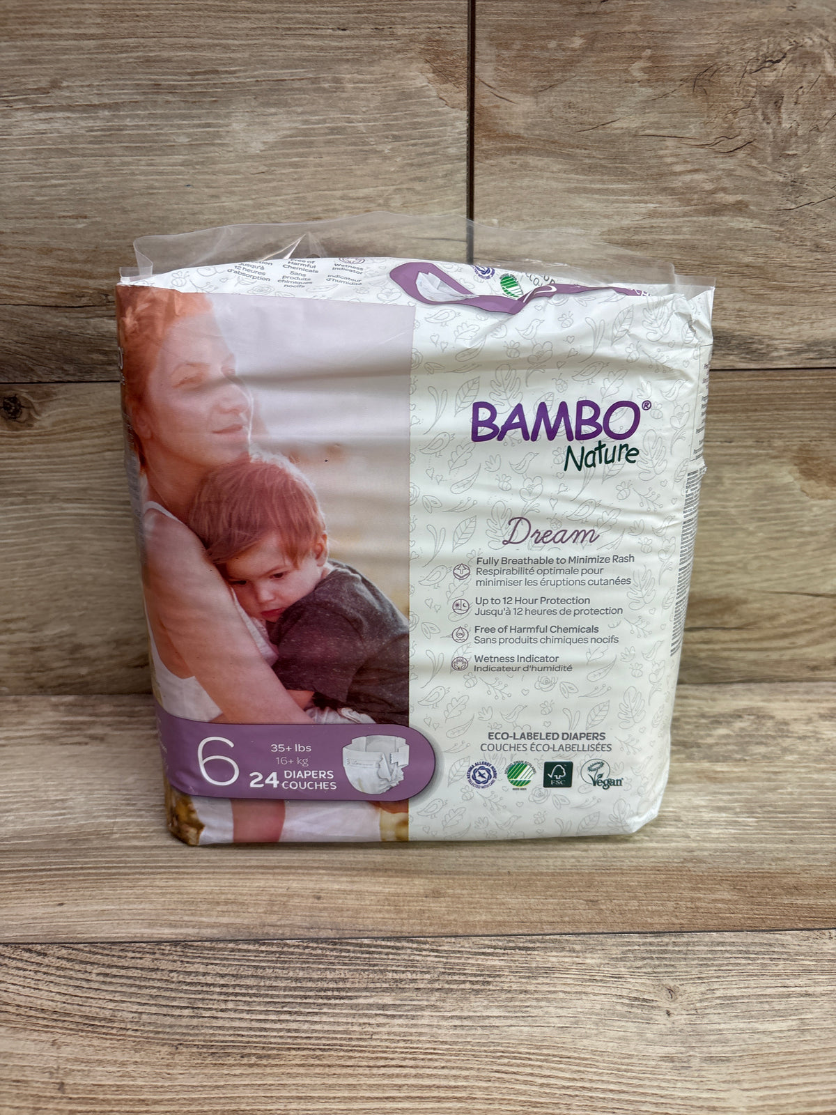 NEW Bambo Nature Dream Disposable Diapers, Size 6, 24 Count