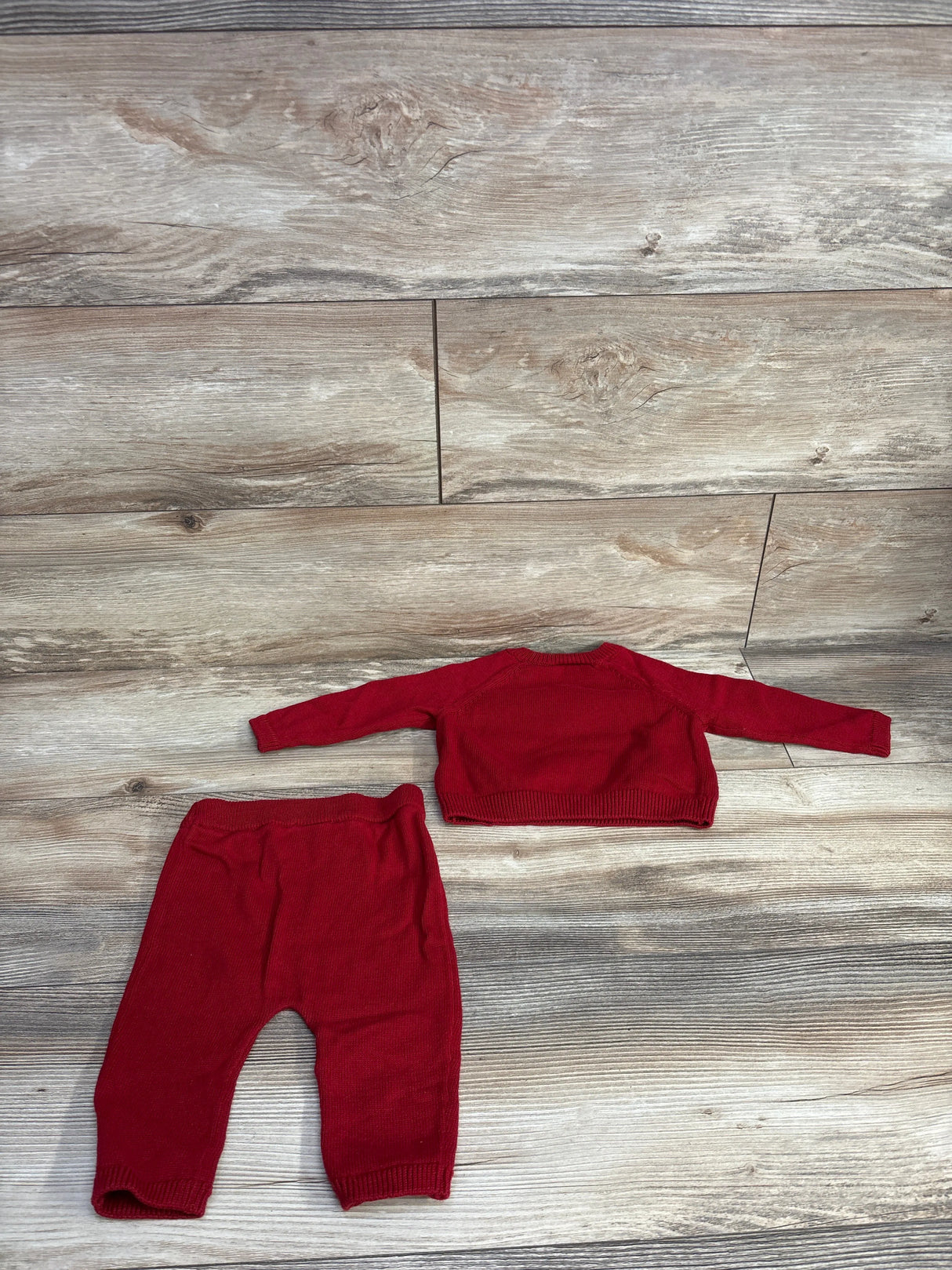 Carter's 2pc Christmas Tree Sweater Set Red sz 6m