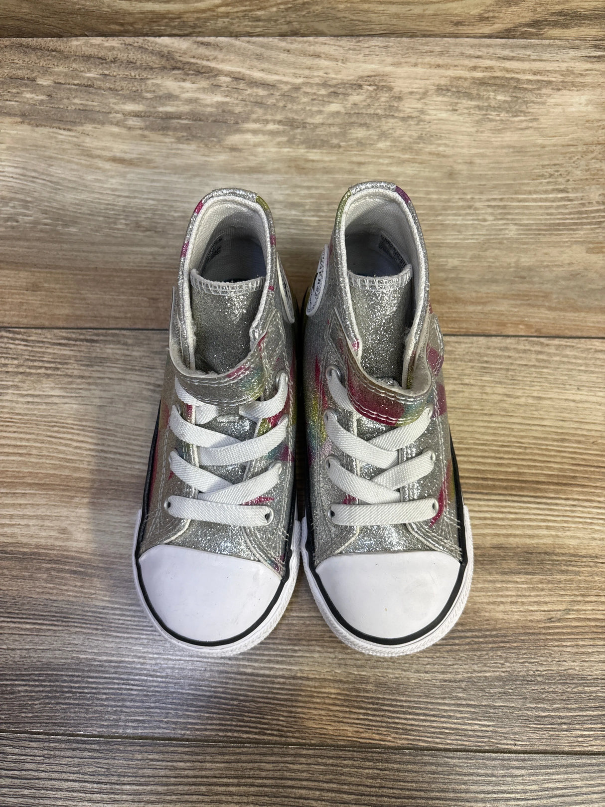 Converse Chuck Taylor All Star Easy-On Prism High Top Glitter Sneakers Grey sz 9c