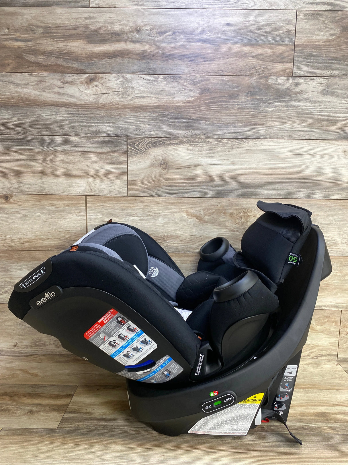 NEW Evenflo Revolve 360 Extend All-in-One Rotating Convertible Car Seat in Revere 4-120lbs