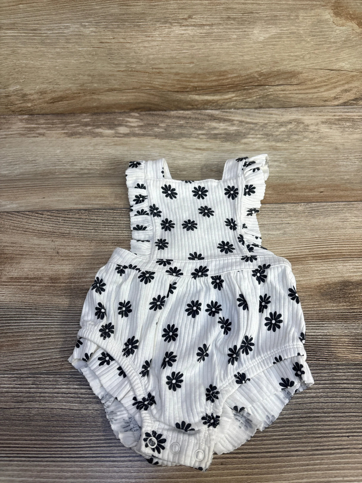 Cat & Jack Ribbed Bubble Romper White sz 0-3m