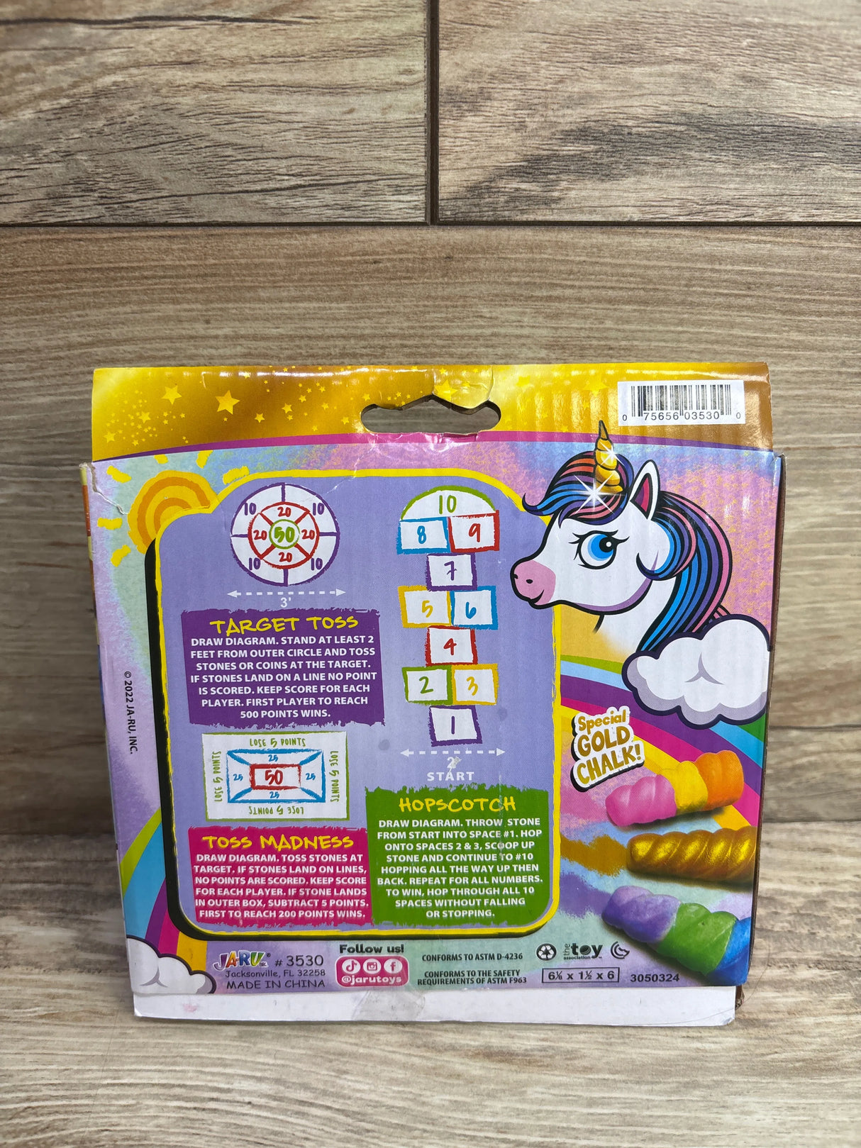 NEW Jaru Chalked Unicorn Stix - Sidewalk Chalk 3pk