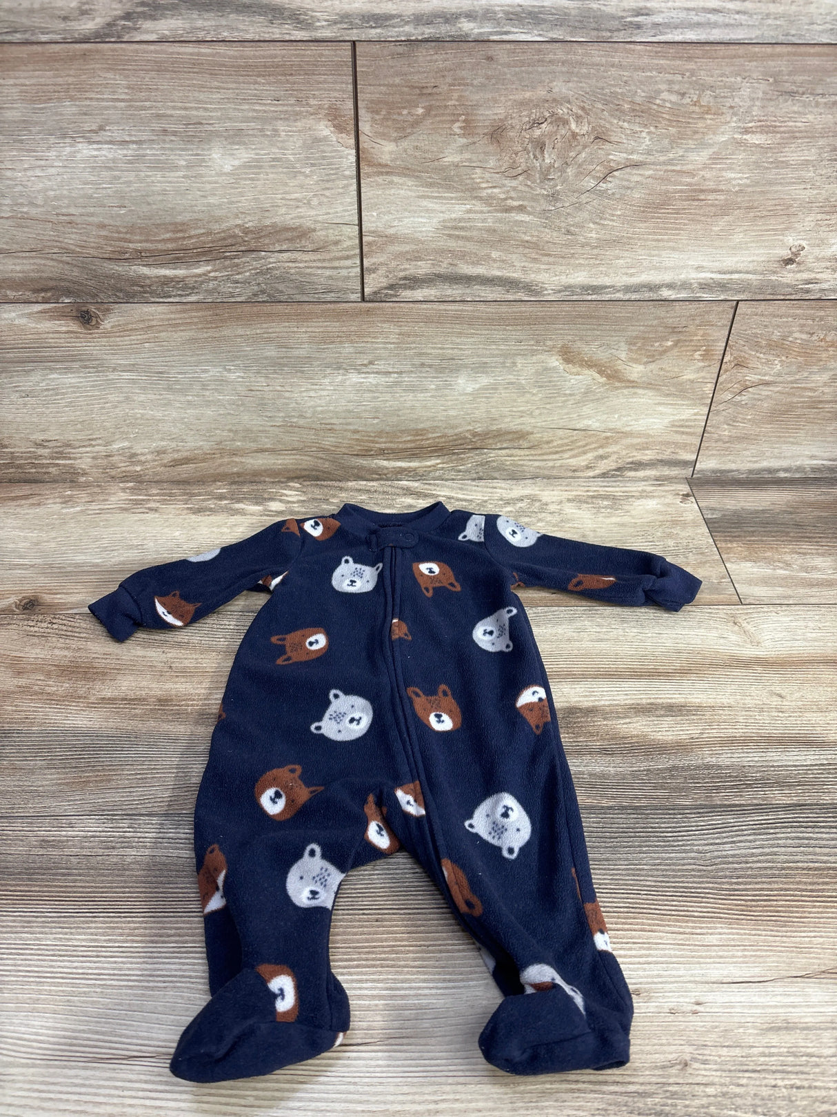 Carter's Bear Print Blanket Sleeper Navy sz 3m