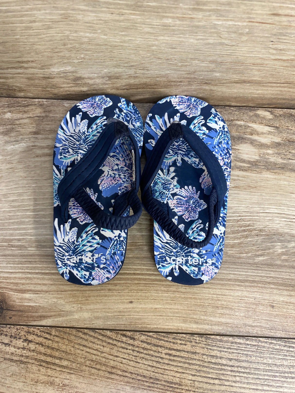 Carter's Arely Flip Flops Navy sz 5/6c - Me n Mommy To Be