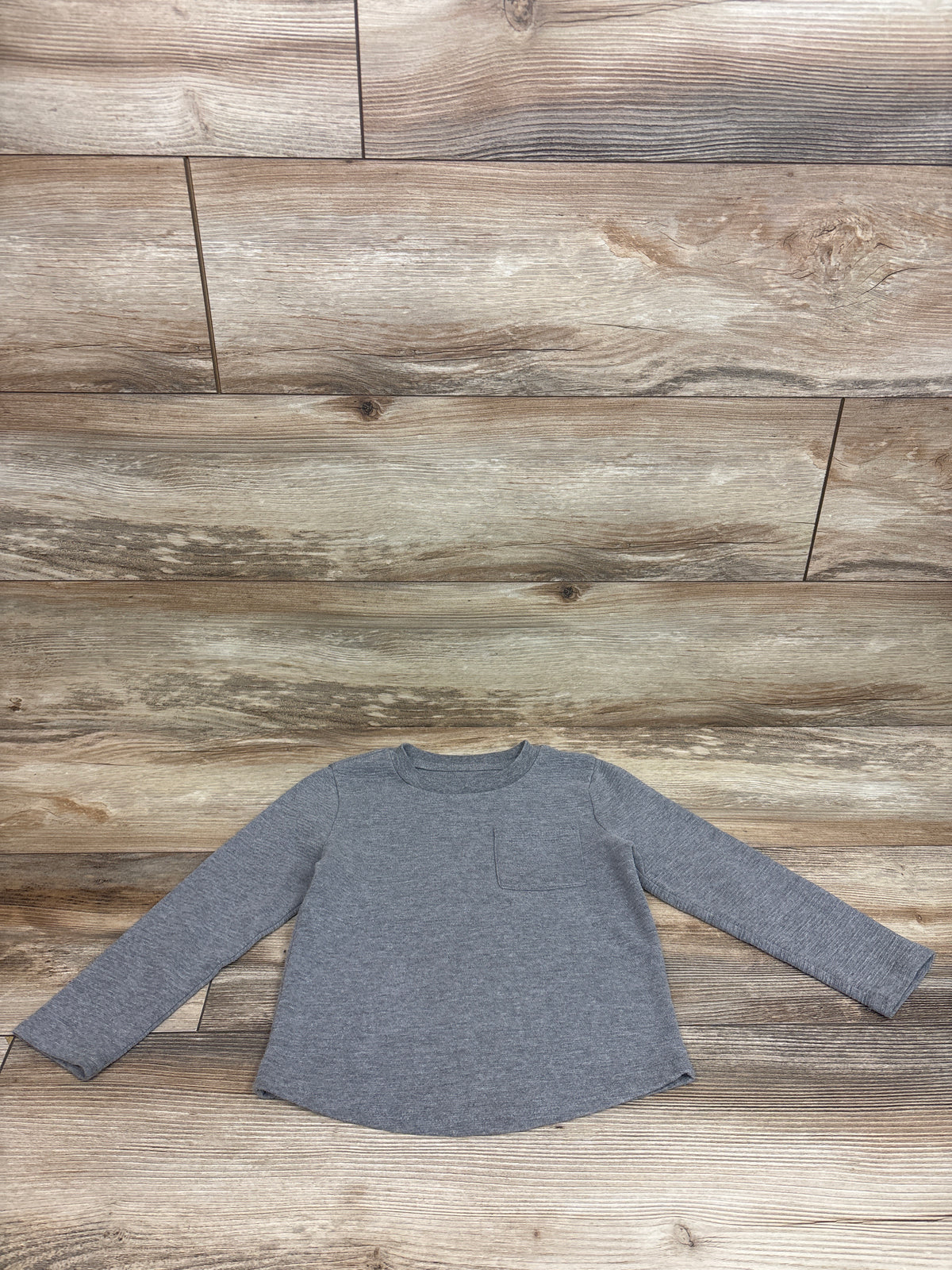 Cat & Jack Ribbed Long Sleeve Shirt Grey sz 4T