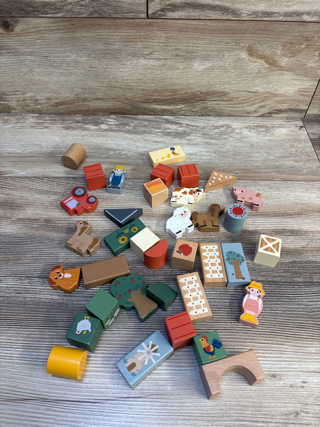 Zookabee Wooden Farm Animal Blocks 36pc