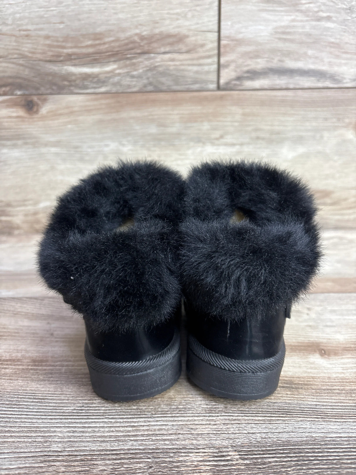 Faux Fur Lined Quilted Winter Boots Black sz 4/5c