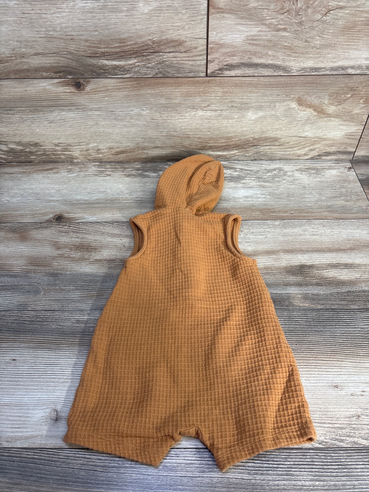 Modern Moments Hooded Henley Romper Orange sz 12m