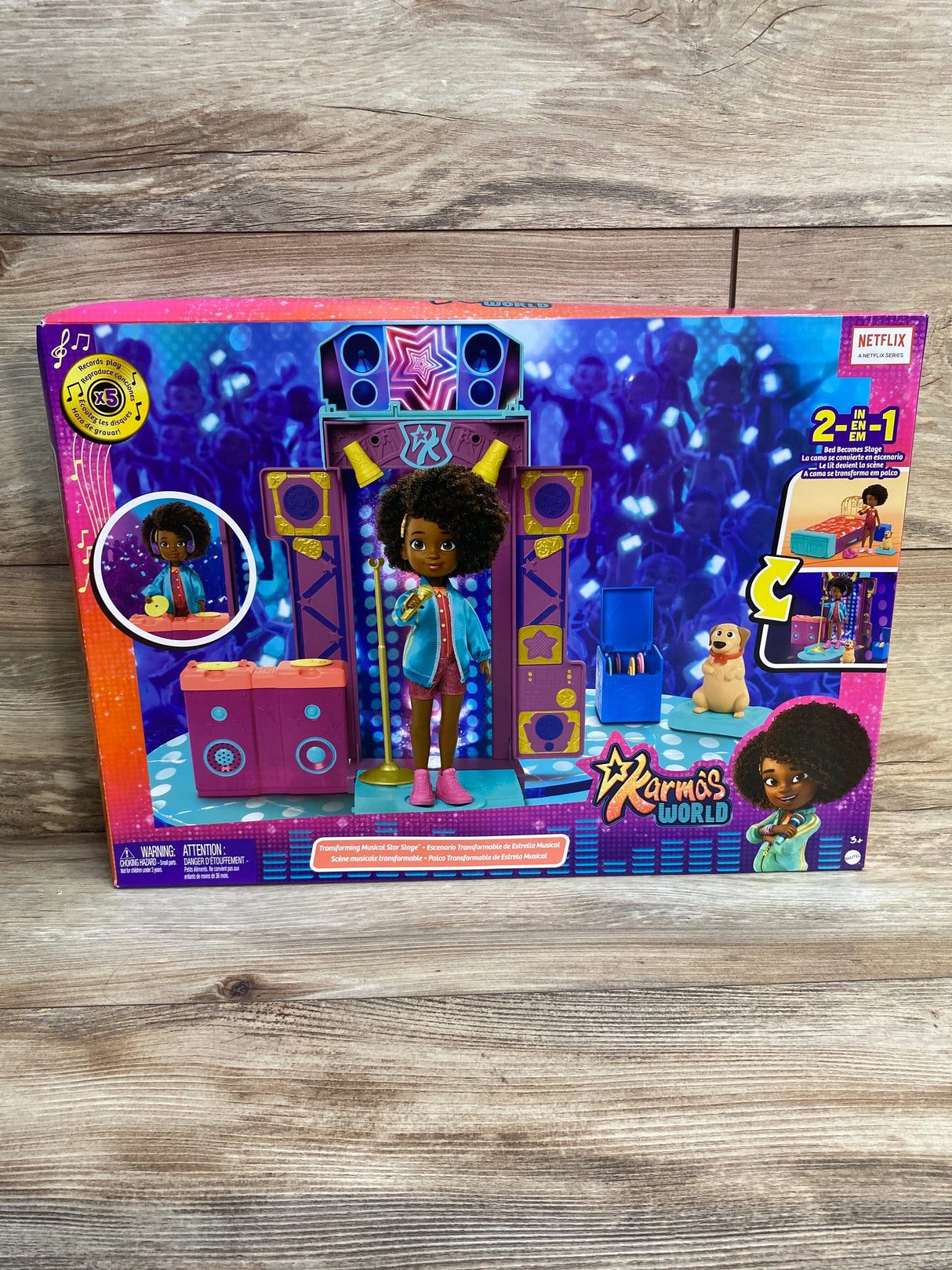 NEW Mattel Karma's World Transforming Musical Star Stage Playset - Me n Mommy To Be