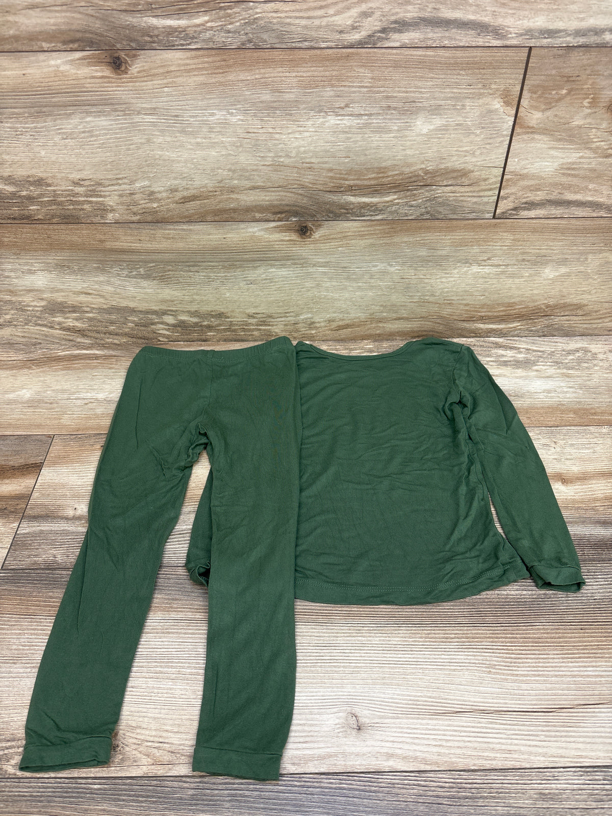 Kyte Baby 2pc Bamboo Long Sleeve Pajama Set Green sz 3T