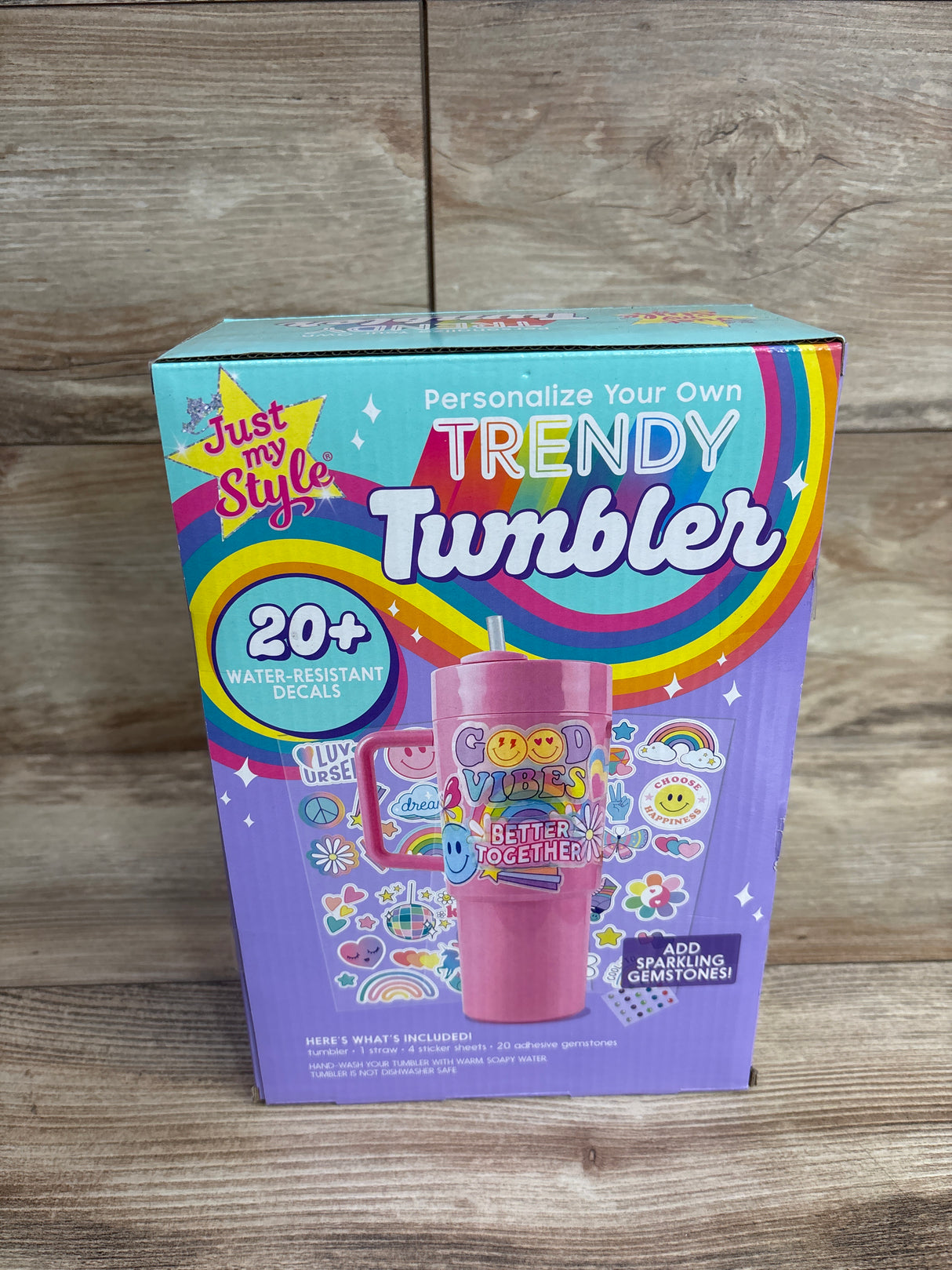 NEW Just My Style Personalize Your Own Trendy Tumbler Kit - Pink 20oz