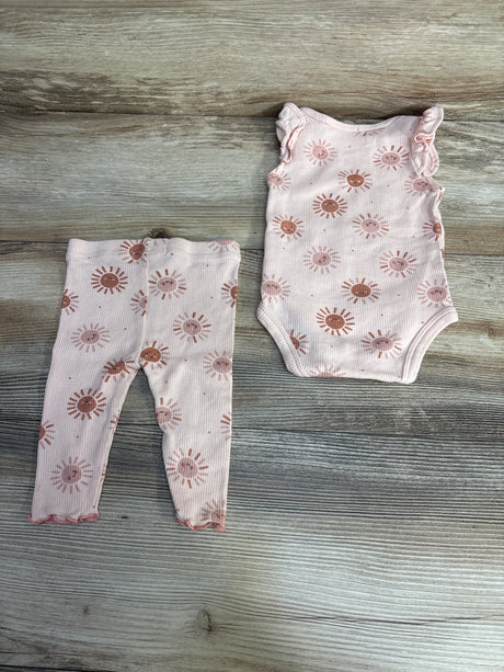 Emily and Oliver 2pc Sunshine Bodysuit & Pants Pink sz 0-3m - Me n Mommy To Be