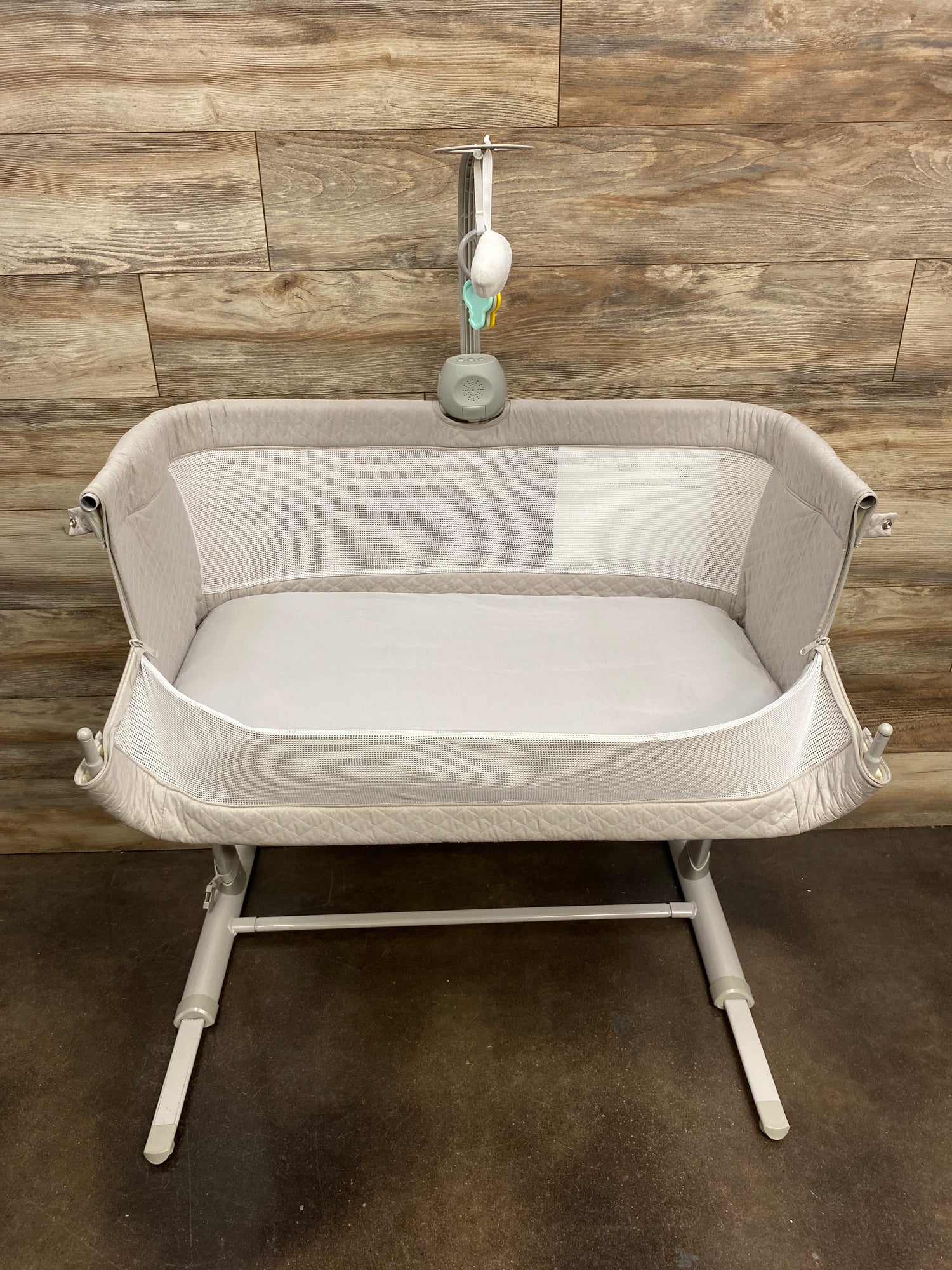 KidsClub Baby Bedside Bassinet Grey