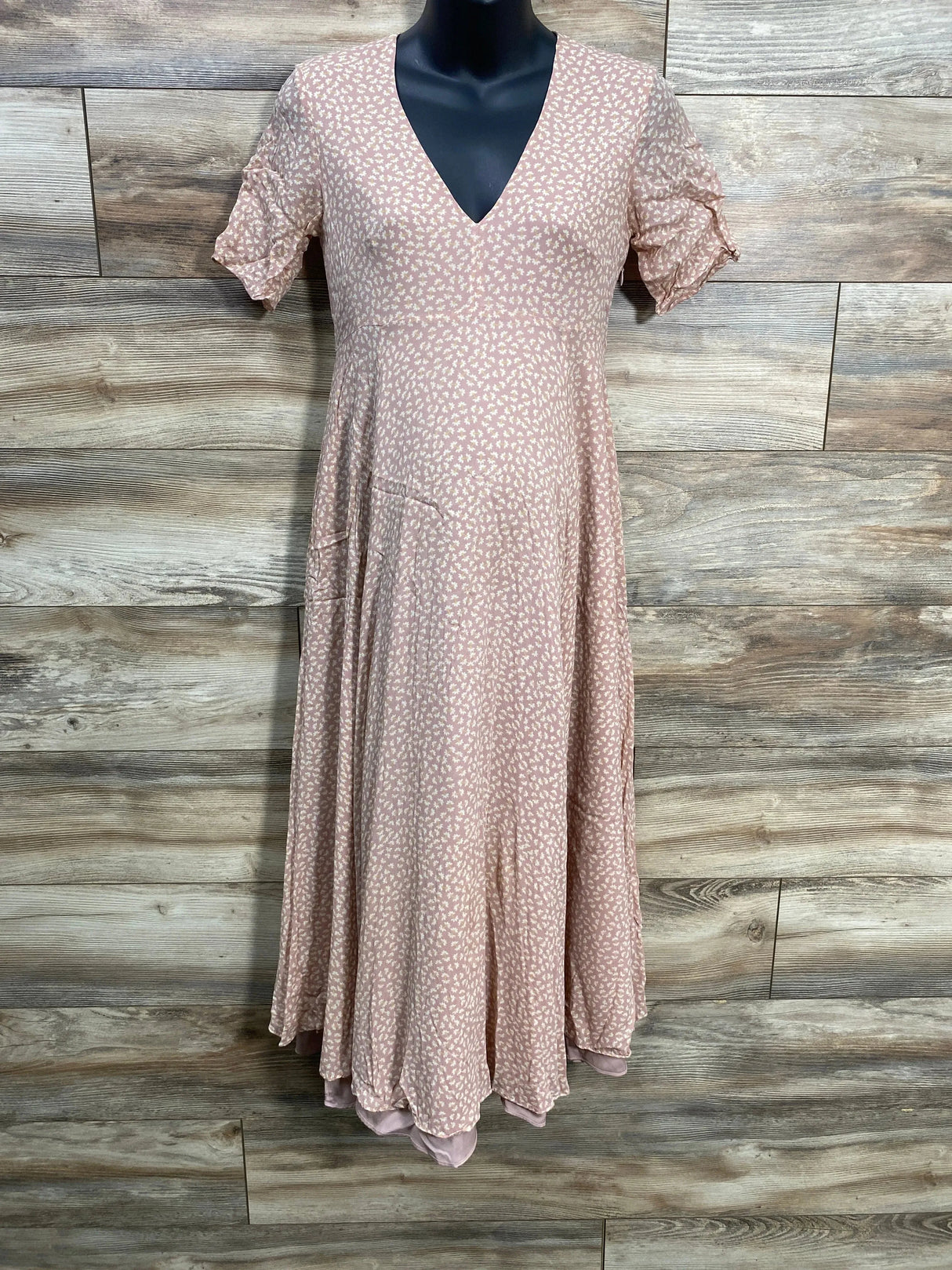 Hatch V-Neck Floral Dress Pink sz XS/0 - Me n Mommy To Be