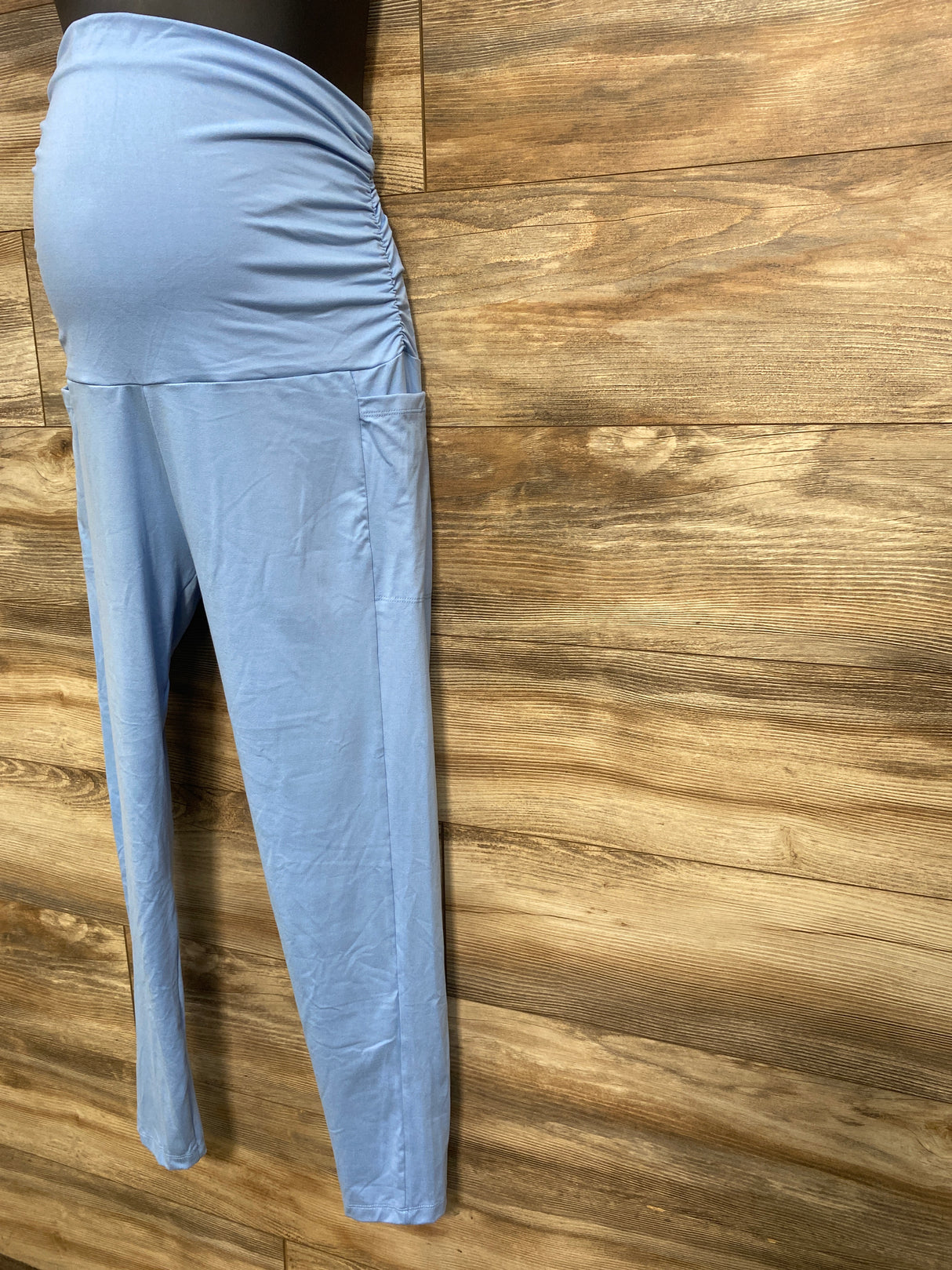 Maternity Full Panel Leggings Light Blue sz XL