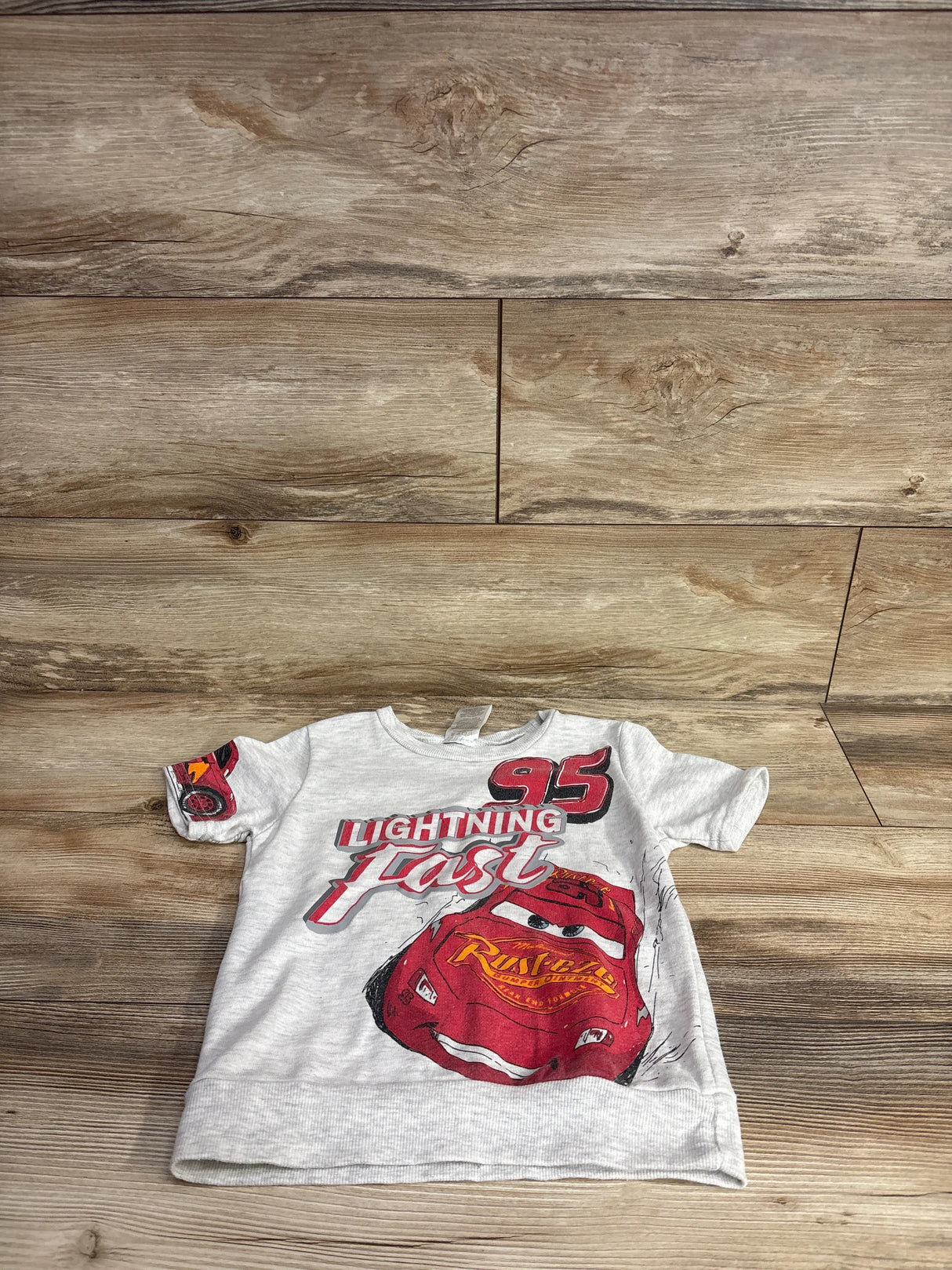 Disney Pixar Cars Short Sleeve Shirt Grey sz 5T