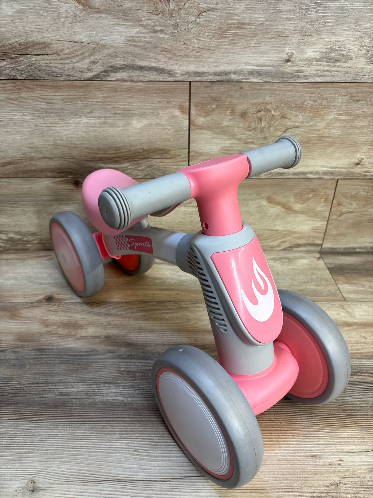 WETIFY Colorful Lighting Baby Balance Bike Pink