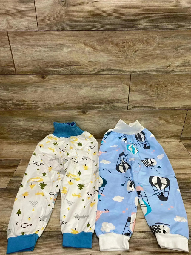 2pk Waterproof Training Pants White/Blue sz 4-8 - Me n Mommy To Be
