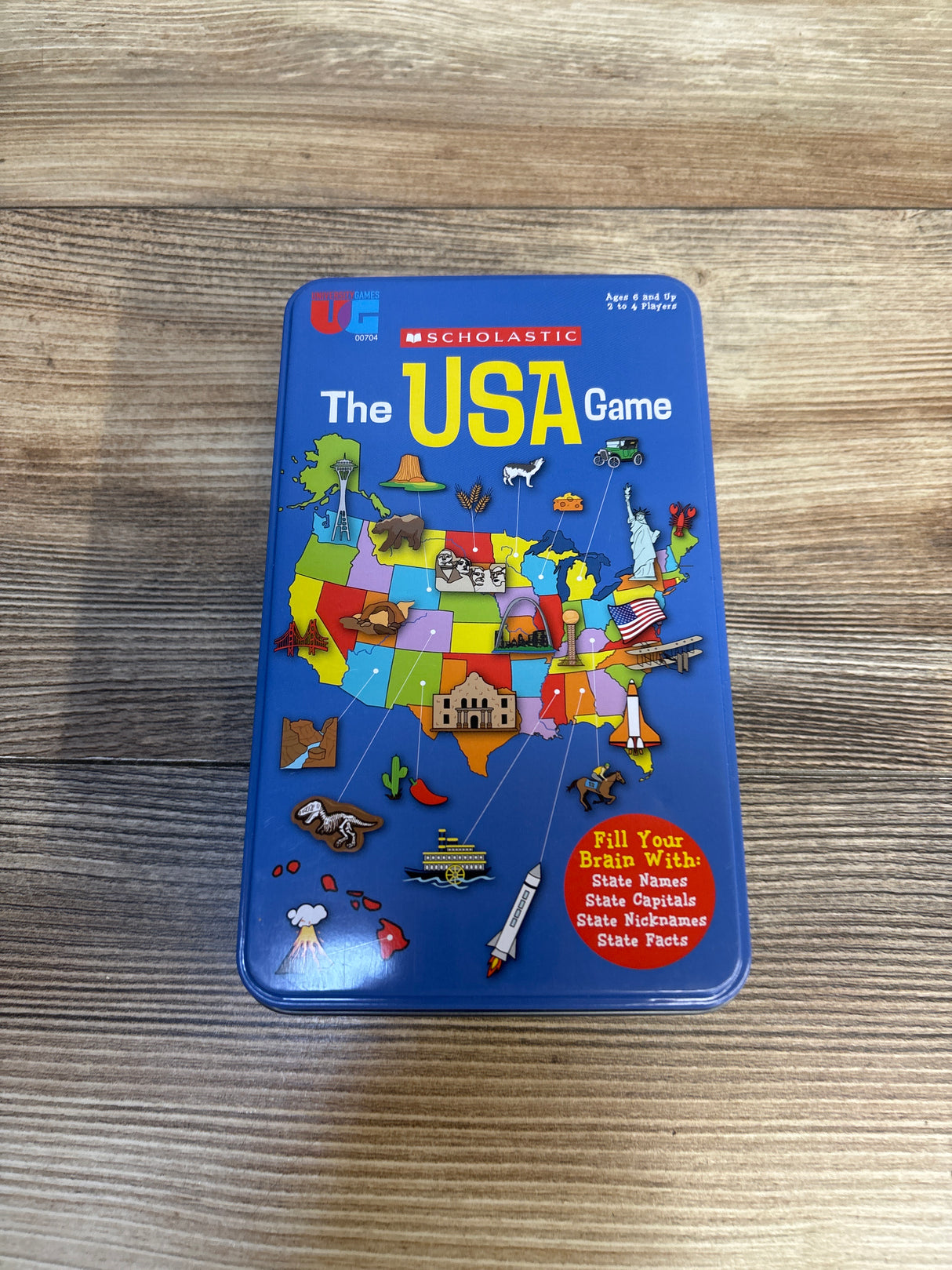 NEW Scholastic The USA Game Tin