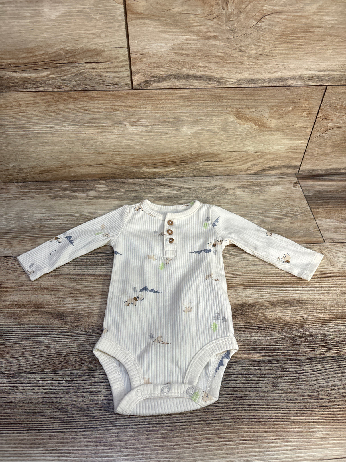 Carter's Ribbed Henley Bodysuit Ivory sz 3m