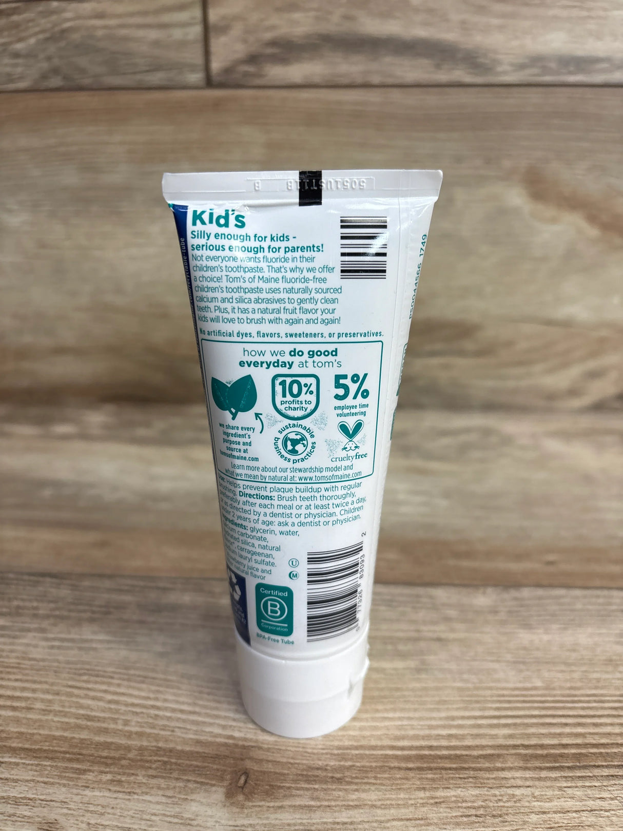 NEW Tom's of Maine Silly Strawberry Kids' Fluoride-Free Toothpaste - 4.2oz