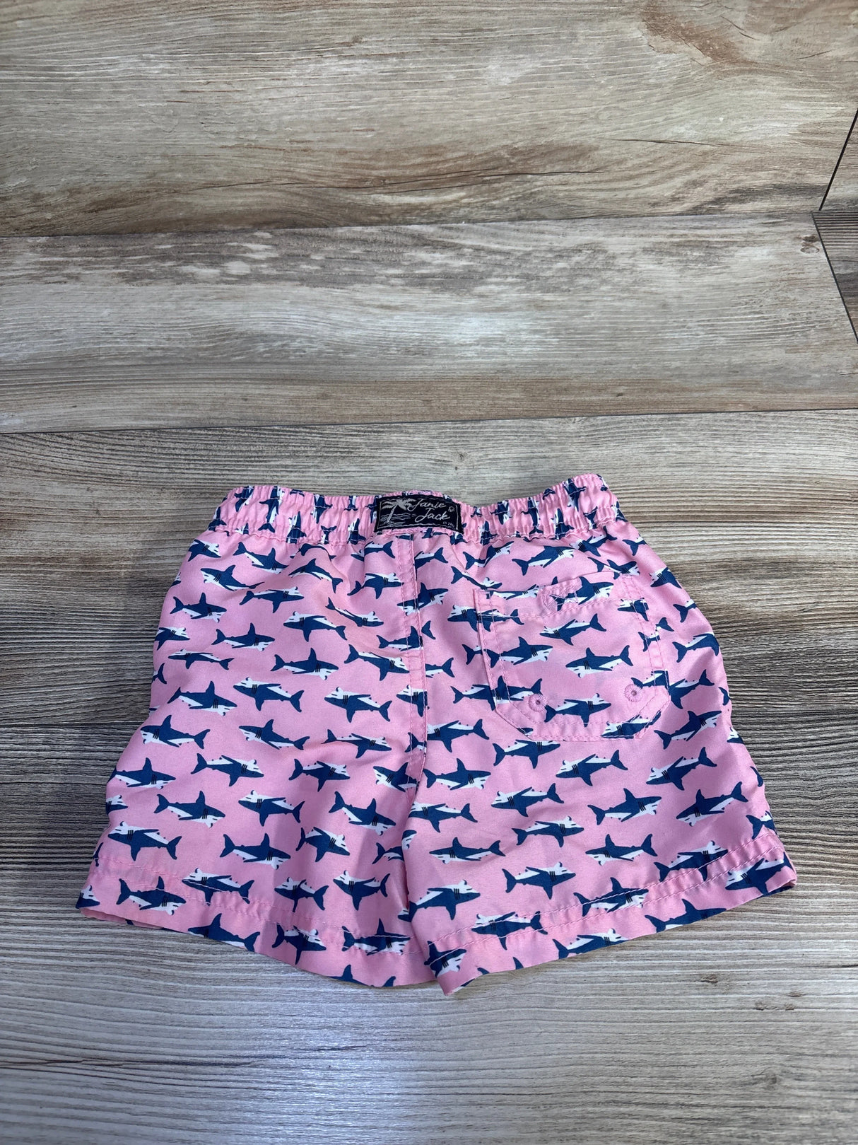 Janie & Jack Shark Print Swim Trunks Pink sz 12-18m