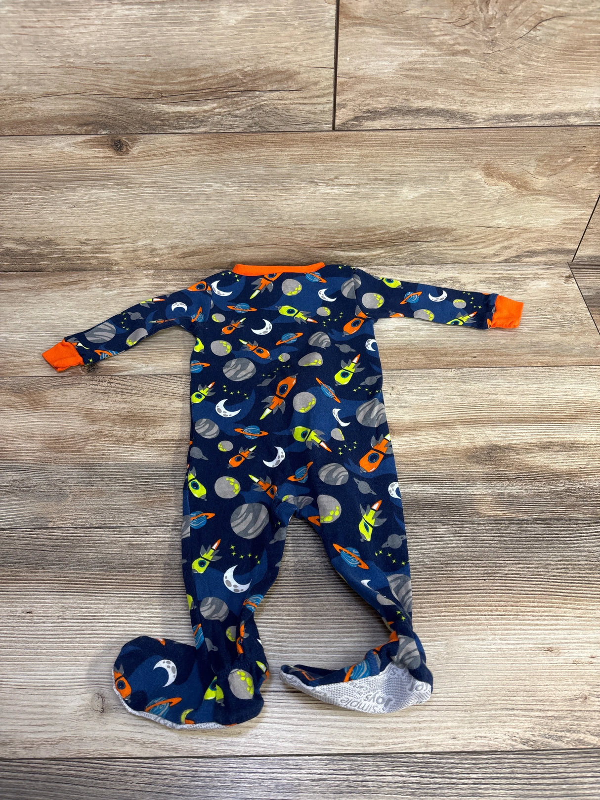 Simple Joys Rocket & Space Print Sleeper Navy sz 6-9m