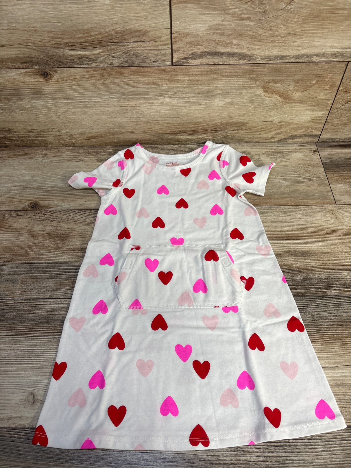 Cat & Jack Heart Print Dress White sz 5T