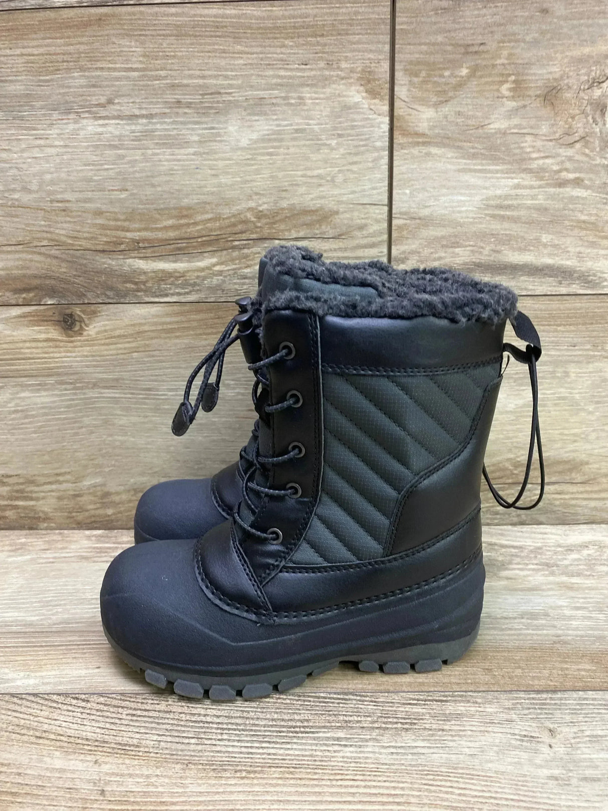 NEW All in Motion Skylar Lace-Up Black Winter Boots sz 13c - Me n Mommy To Be